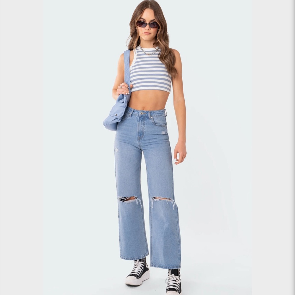 Lori High-Rise Wide Leg Jeans